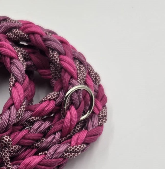 Sofortkauf - Paracord-Leine 8-fach geflochten „Rosatöne“ – 270 cm