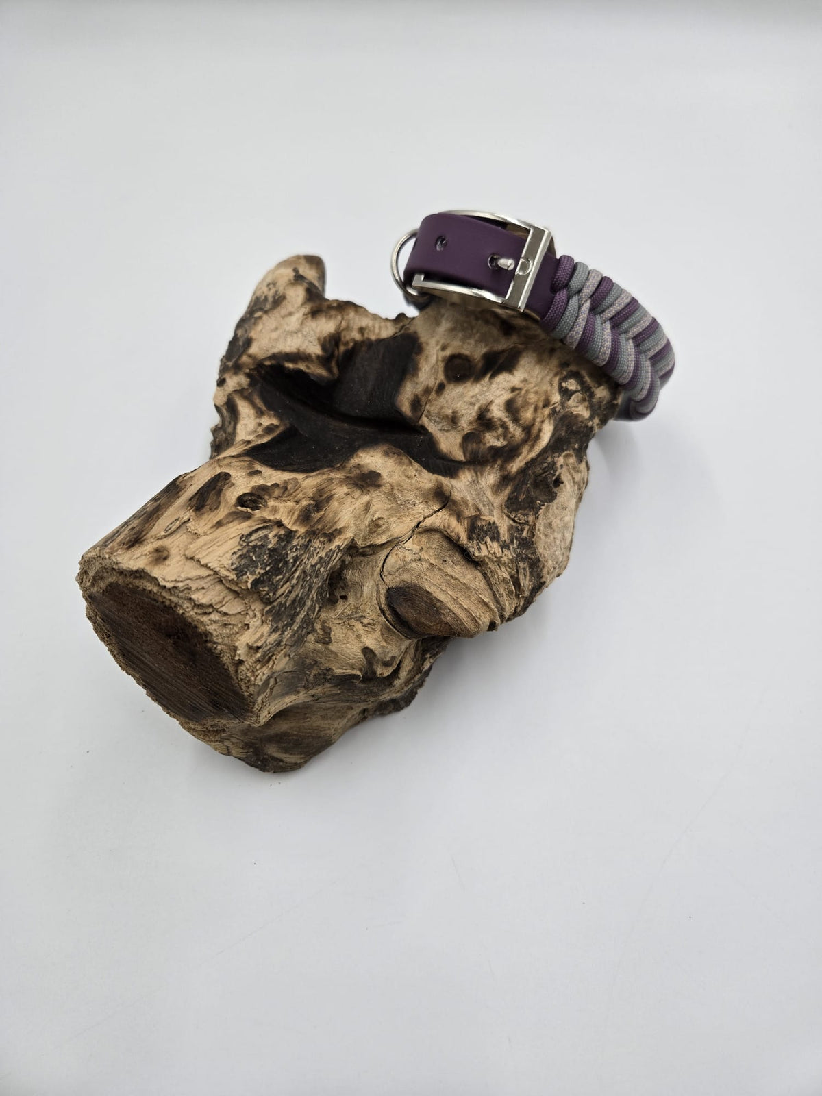 Sofortkauf - Biothane-Hundehalsband „Aubergine & Lilatöne“ - 38 bis 47 cm