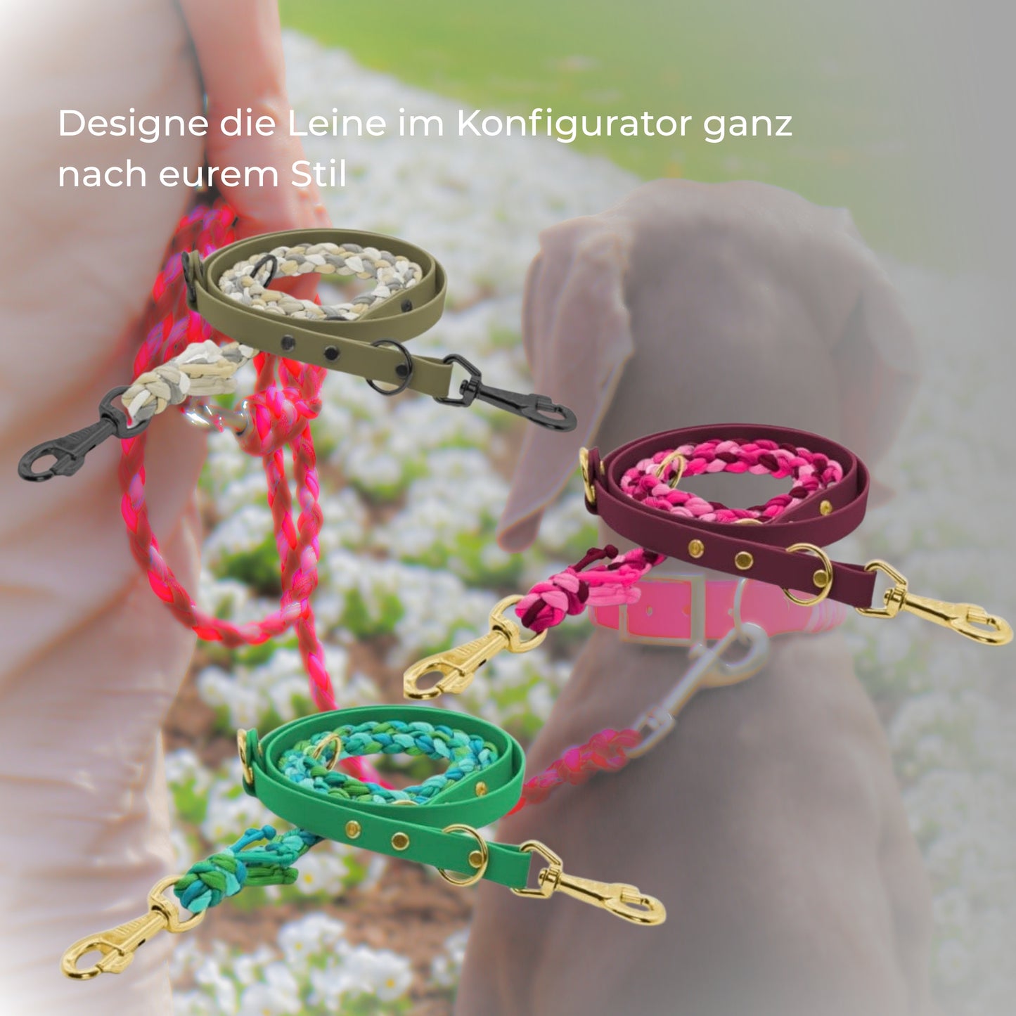 Leine aus Paracord und Biothane
