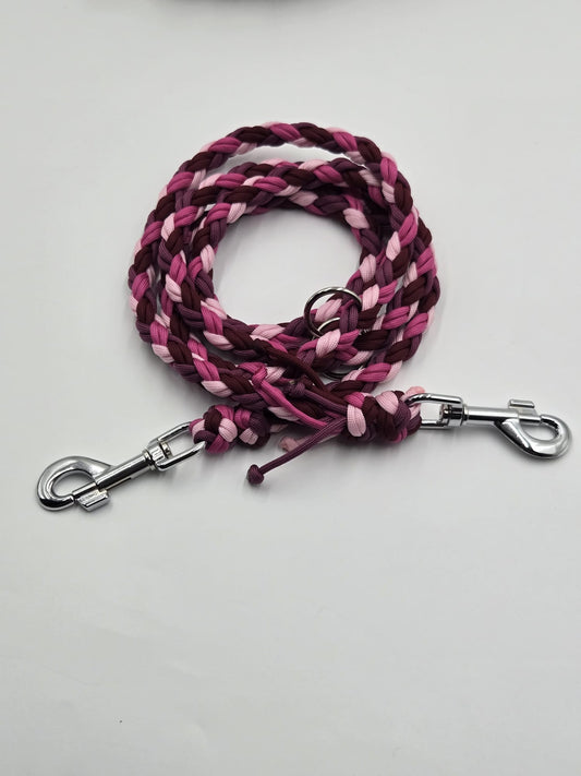Sofortkauf - Paracord-Leine 8-fach geflochten "Rosatöne" - 180 cm