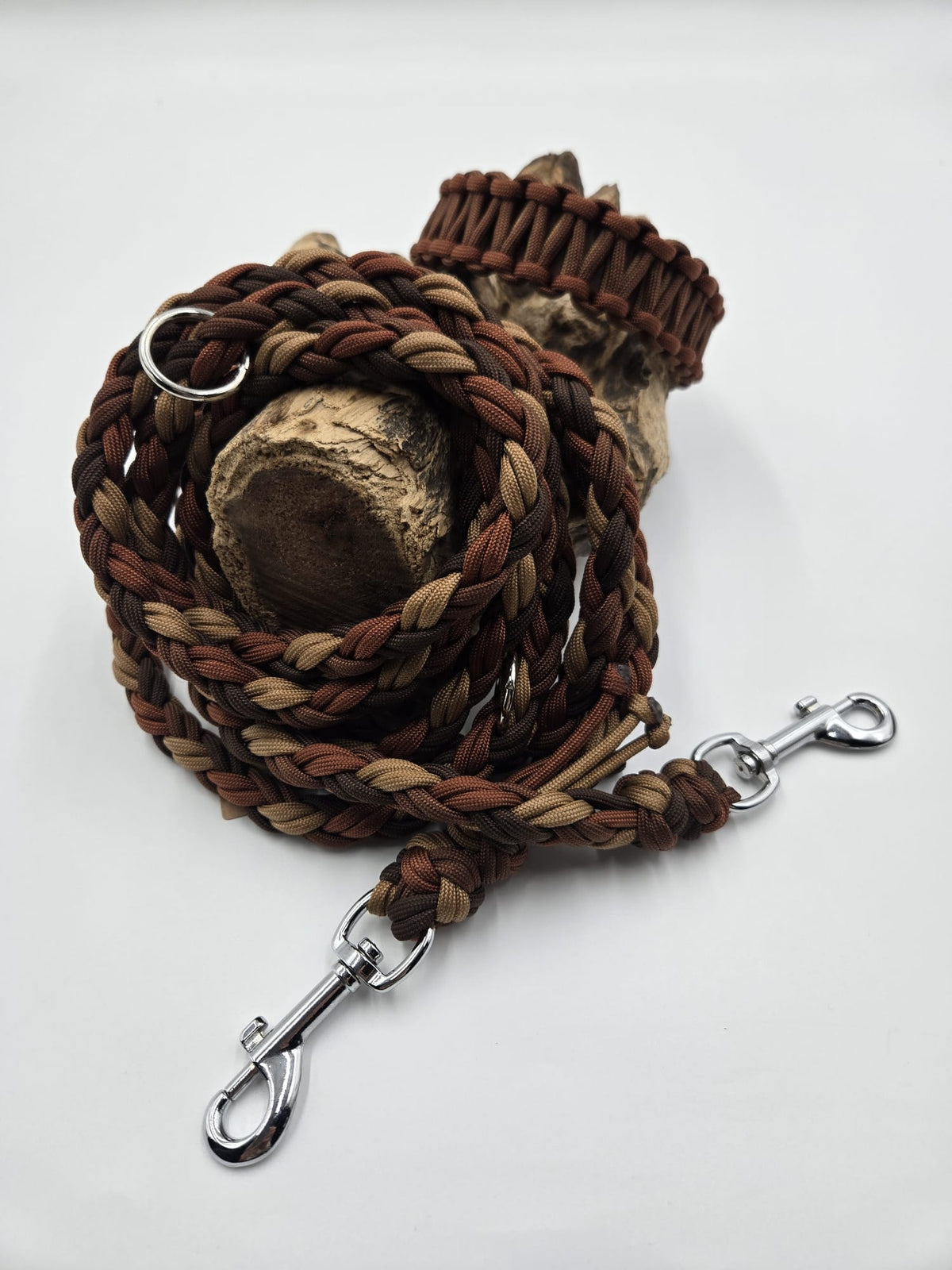 Sofortkauf - Paracord-Leine „Braun & Rost“ – 260 cm