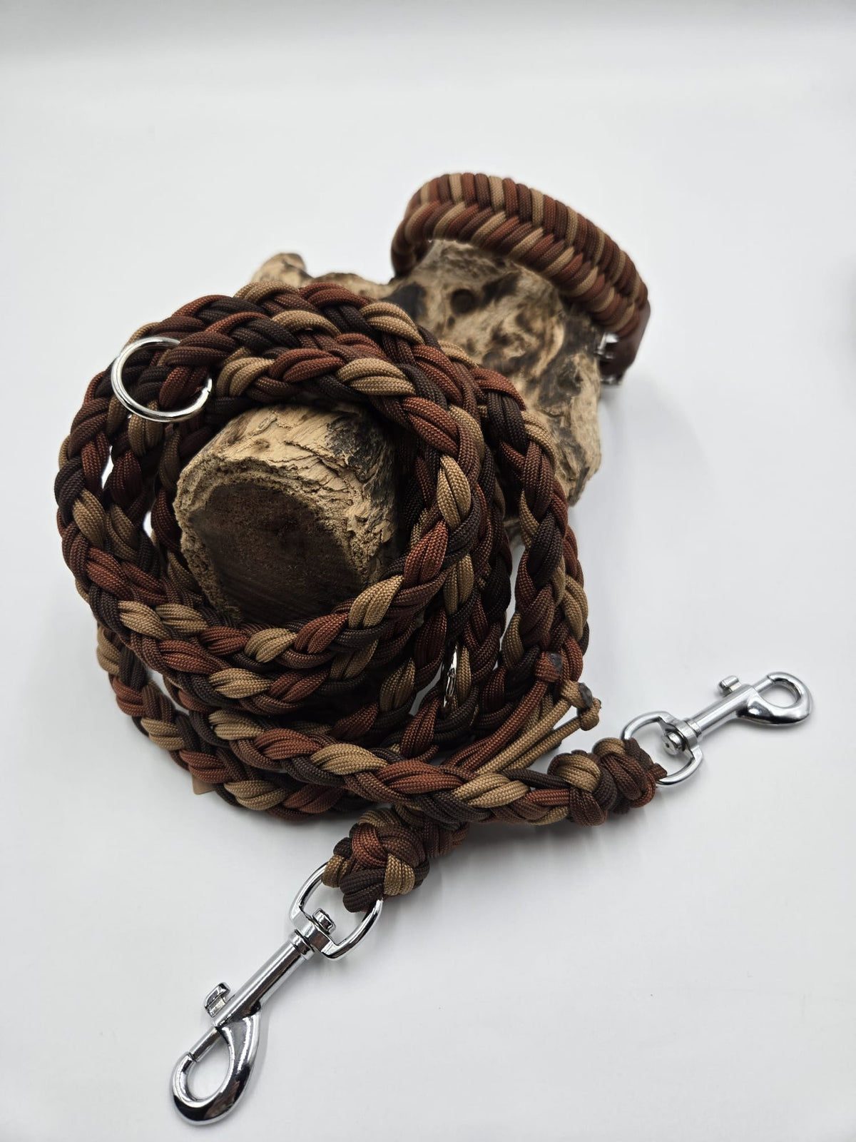 Sofortkauf - Paracord-Leine „Braun & Rost“ – 260 cm