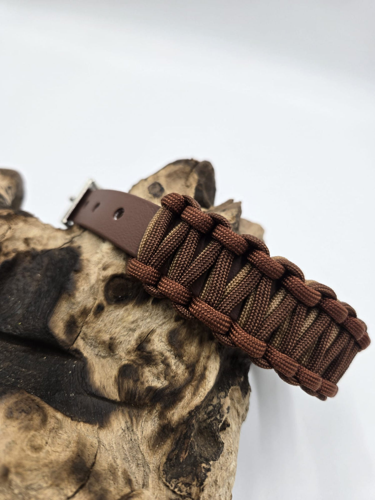 Sofortkauf - Biothane-Halsband mit Cobramuster "Brauntöne" - 24 bis 30 cm