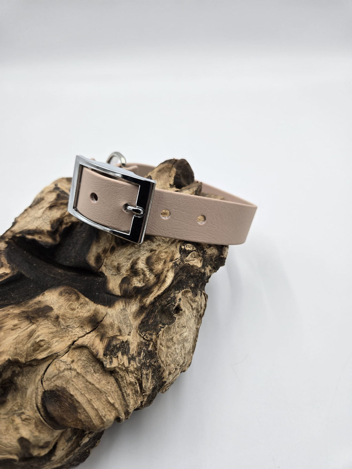 Sofortkauf - Biothane-Halsband in Hellbeige - 40 bis 48 cm