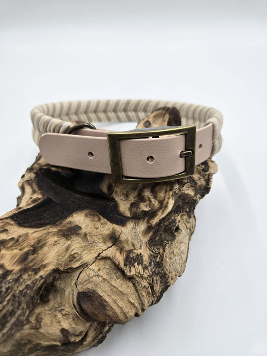 Sofortkauf - Biothane-Halsband mit Fischgrätenmuster - 44 bis 52 cm