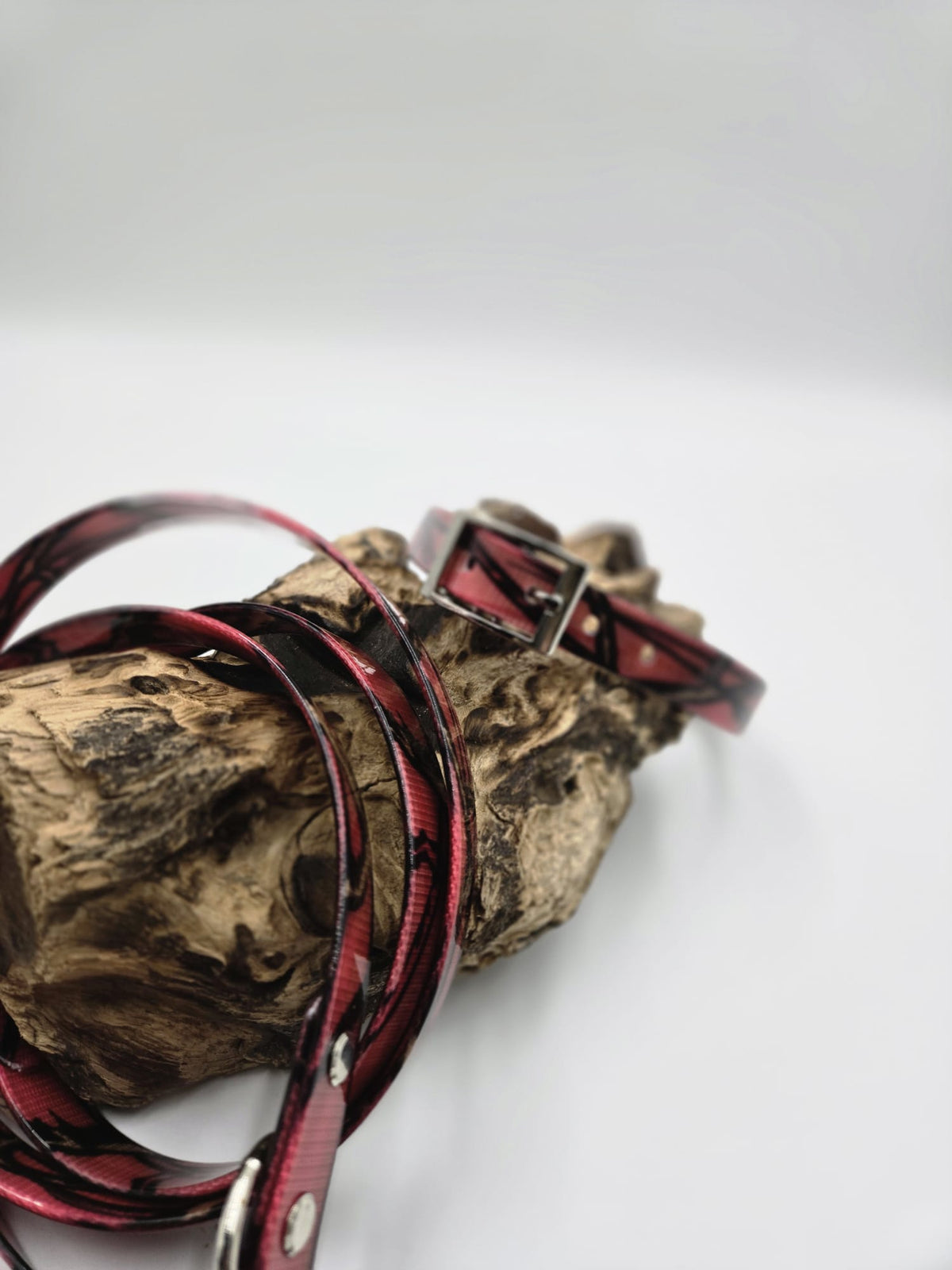 Sofortkauf - Biothane Gold-Halsband mit Camouflage-Muster - 31 bis 35 cm