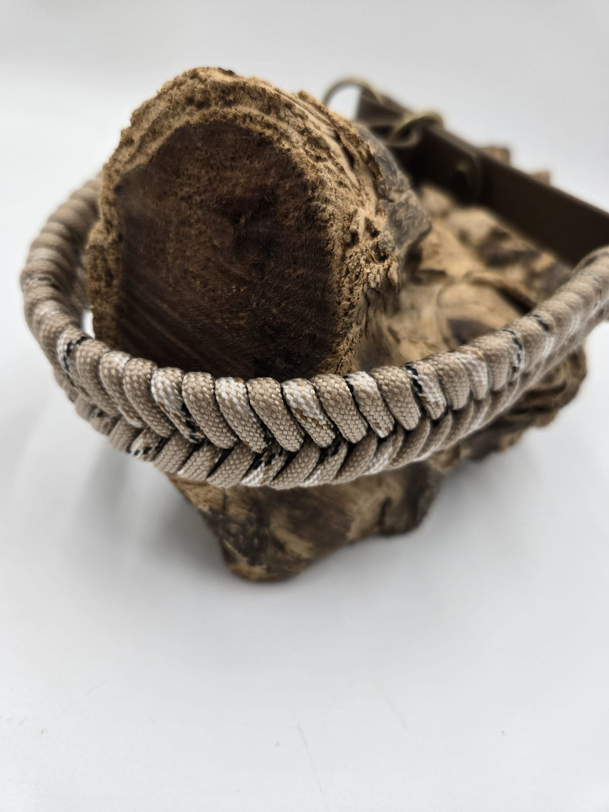 Sofortkauf  - Biothane-Zugstopp-Halsband mit Fischgrätenmuster - 38 bis 43 cm