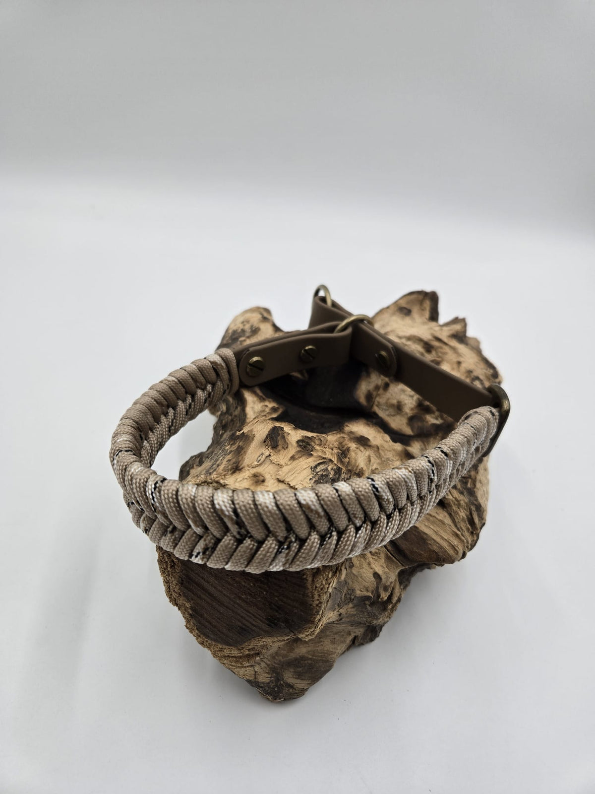 Sofortkauf - Biothane-Zugstopp-Halsband mit Fischgrätenmuster - 27 bis 38 cm