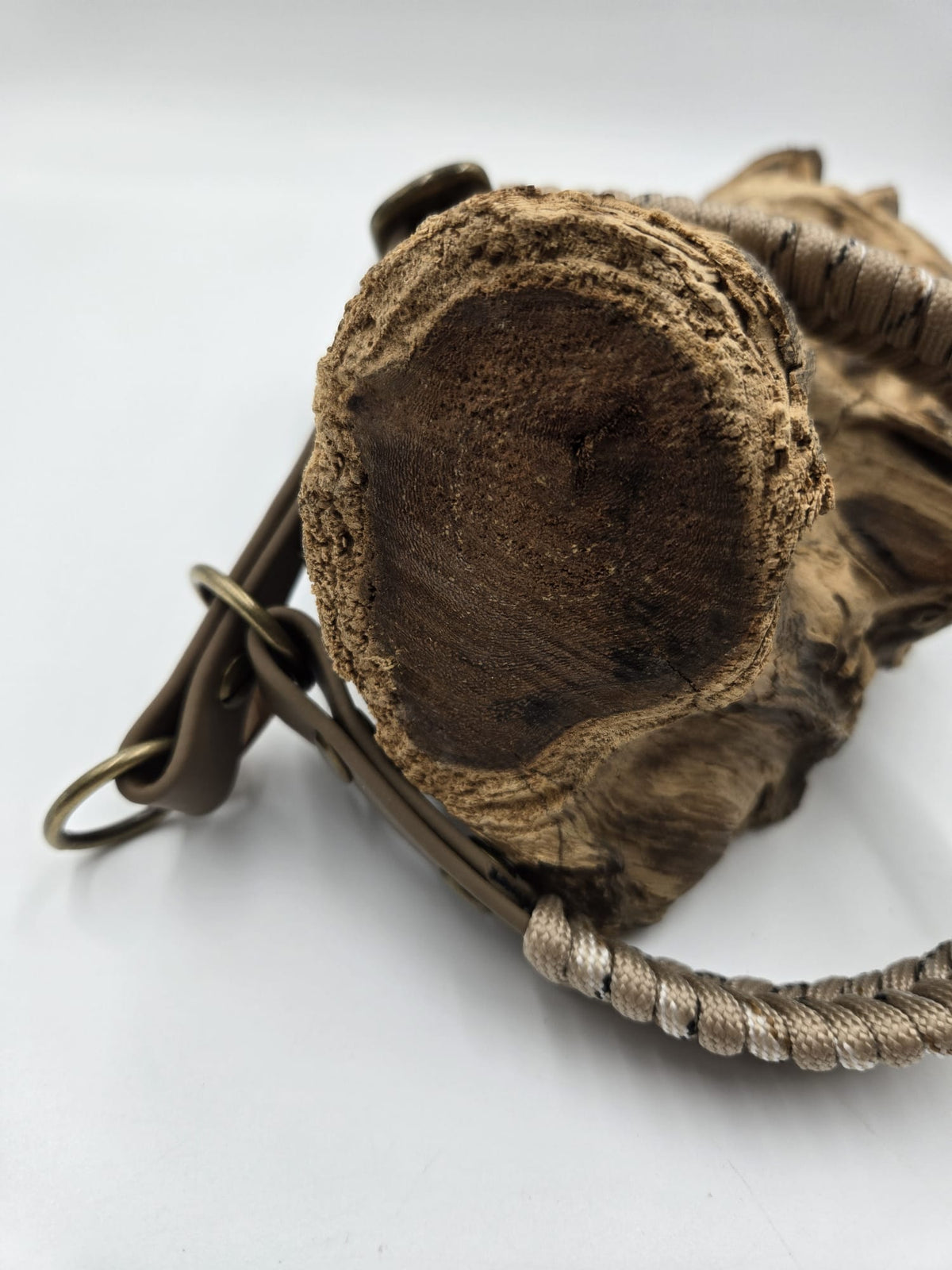 Sofortkauf - Biothane-Zugstopp-Halsband mit Fischgrätenmuster - 27 bis 38 cm