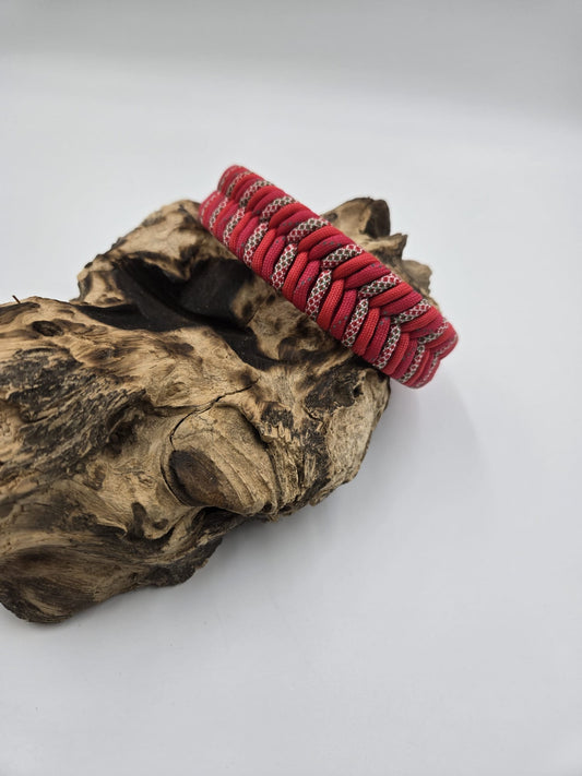 Sofortkauf - Biothane-Halsband in Rot mit Reflex - 39 bis 44 cm
