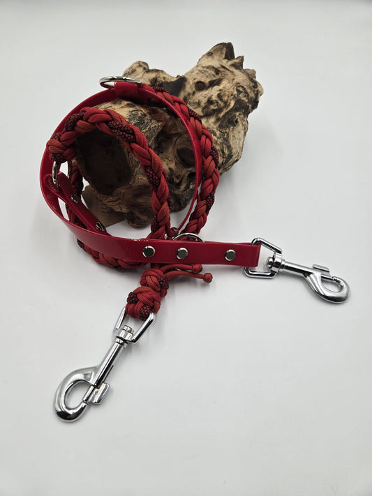Sofortkauf - Kombi-Leine „Rot“ – 150 cm