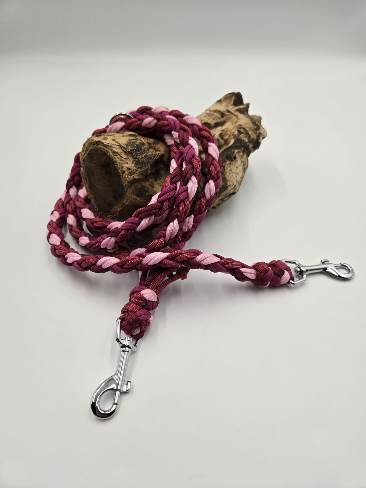 Sofortkauf - Paracord-Leine 8-fach geflochten „Beere & Pinktöne“ – 270 cm