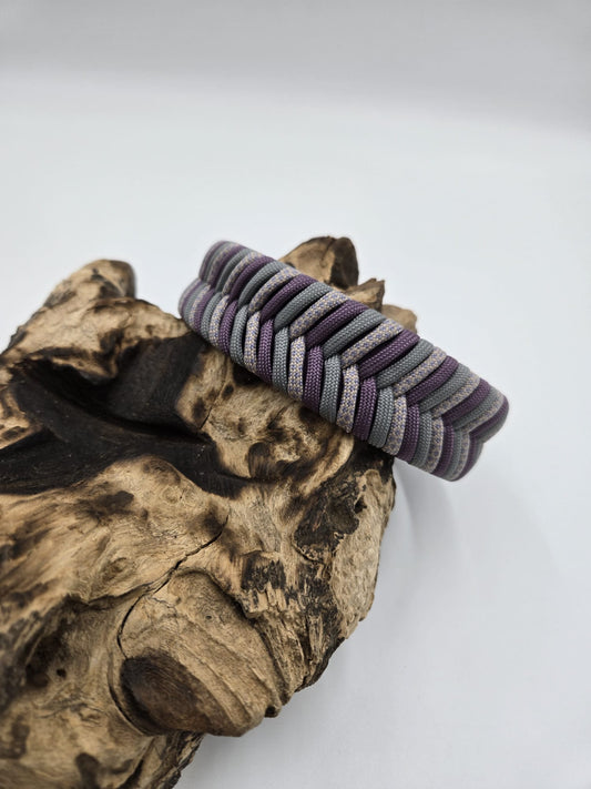 Sofortkauf - Biothane-Hundehalsband „Aubergine & Lilatöne“ - 29 bis 37 mm