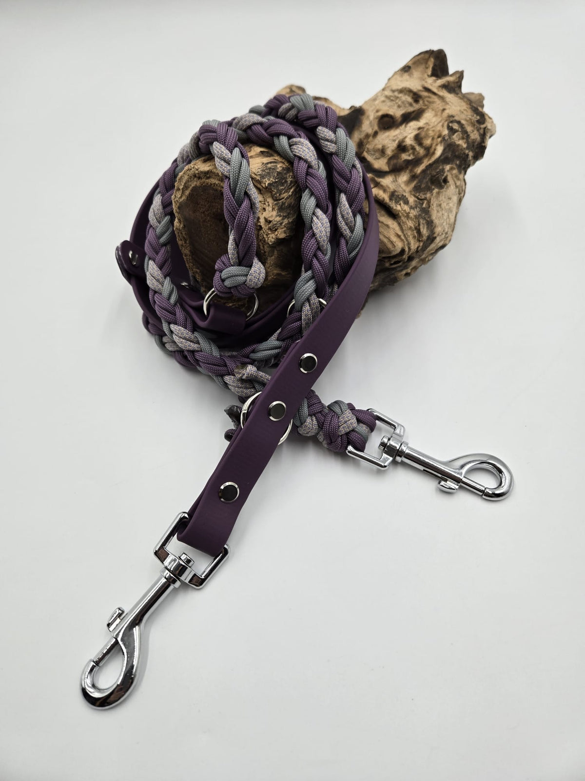 Sofortkauf - Kombi-Leine „Aubergine & Lilatöne“ – 300 cm
