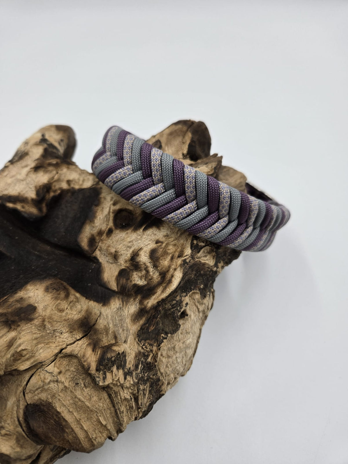 Sofortkauf - Biothane-Hundehalsband „Aubergine & Lilatöne“ - 35 bis 42 cm