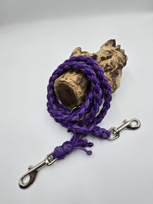 Sofortkauf - Paracord-Leine 8-fach geflochten „Lilac, Violet & Violet Reflex“ – 200 cm
