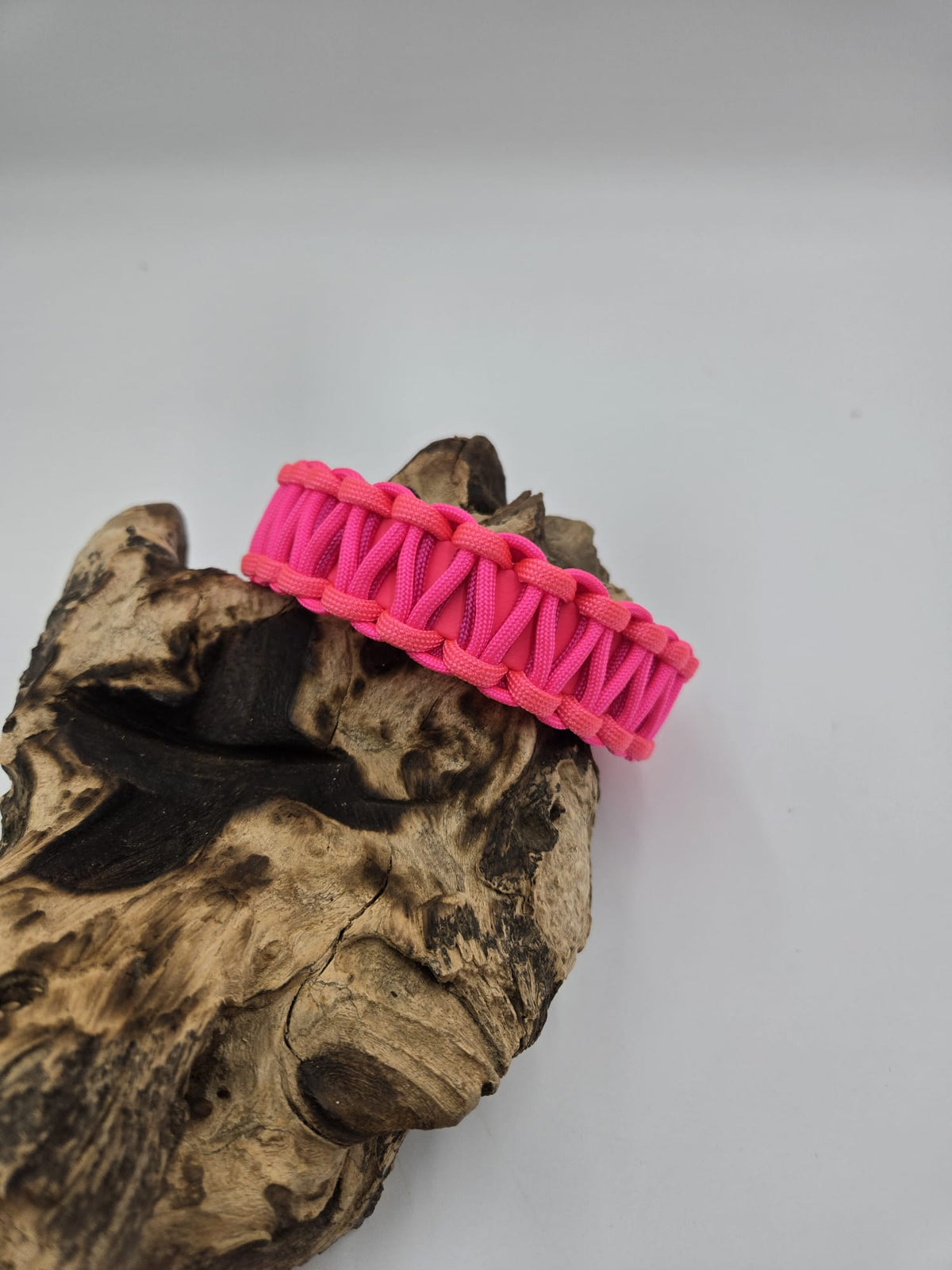 Sofortkauf - Biothane-Hundehalsband „Pink & Fuchsia“ im Cobramuster - 22 bis 26 cm